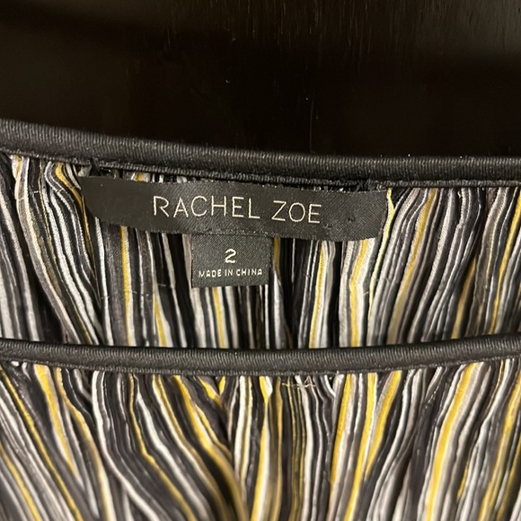 Rachel Zoe sheer striped long sleeve top. - Picture 2 of 4